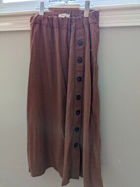 Madewell, linen relaxed midi skirt